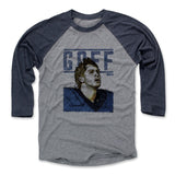 Mens Baseball T-Shirt Navy / Heather Gray