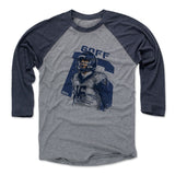 Mens Baseball T-Shirt Navy / Heather Gray