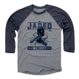 Mens Baseball T-Shirt Navy / Heather Gray