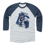 Mens Baseball T-Shirt Indigo / Ash